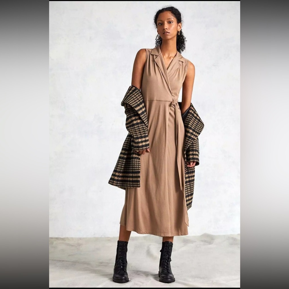 Anthropologie Wrap Maxi Shirtdress